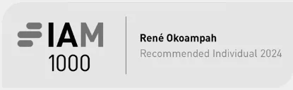 IAM Patent 1000: René Okoampah, Recommended Individual 2024